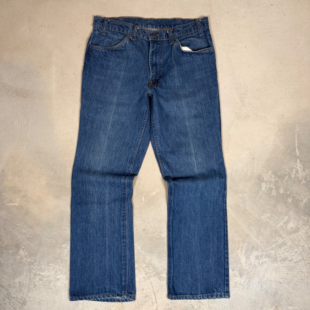 Vintage 80s  Levis 684 bootcut Jeans 32x29 Orange Tab Blue Denim USA orange tab